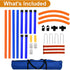 Dog Agility Equipment | 2 in 1 Obstacle Course Training Starter Kit | Adjustable Jump Ring/Hurdle Bar with Carry Bag