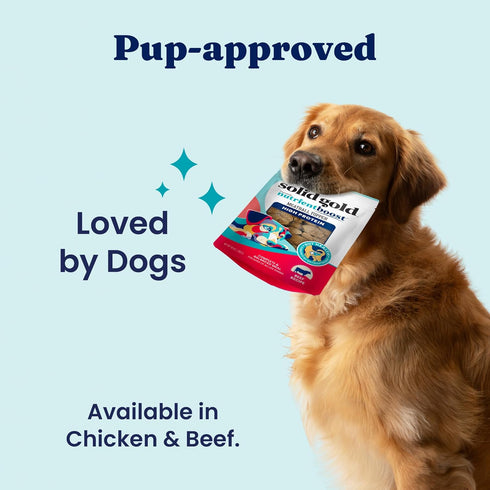 3 Pack Solid Gold Meatball Dog Food Toppers for Dry Food- High Protein Beef Meatball Topper for Dogs - Complete Meal