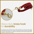 Blazing Paws Vibrania Heavy Duty Dog Leash, 6 Ft Thick Distressed Leather, Cherry Red with Side Ring (6 Ft L x 1" W)