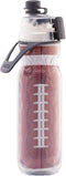 O2COOL Mist 'N Sip Misting Water Bottle, No Leak Pull Top Spout, 20 oz (Football)