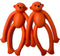 Puppy Chew Toys 2-Pack for Small/Medium Dogs, Rubber Monkey Teething Toys for Fetch