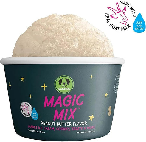 Magic Mix - Peanut Butter Flavor, 4oz All-in-One Powdered Treat Mix for Dogs, Just Add Water