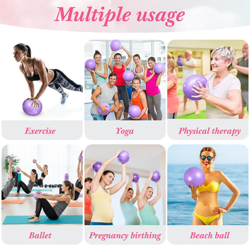20 9 Inch Sotiff Pcs Small Exercise Pilates Ball Bulk Mini Yoga Ball Anti Burst and Slip for Stability Fitness Physical