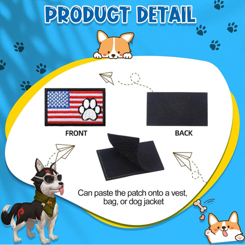 12 Pieces Removable Dog Patches Set for Service Dog Vest, Embroidered in Training, Working Dog Patch for Harnesses