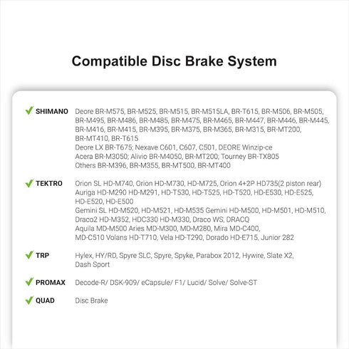 TOP BRAKE Disc Bike Brake Pads Compatible with Shimano Deore M515 M525 TRP Hylex TEKTRO Orion |