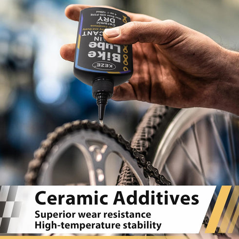 120 ml Keze Dry Bike Chain Lube MTB Mountain Bicycle Chain Oil Ceramic Bike Lube with PTFE Ebike Lubricant Against