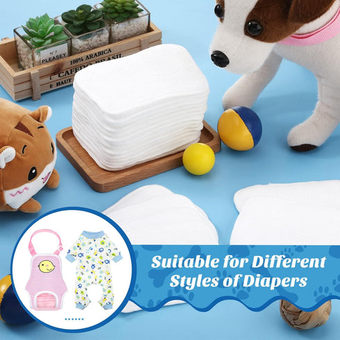 20-Pack Washable Dog Diaper Pads - Reusable Liners for Small to Medium Female Dogs