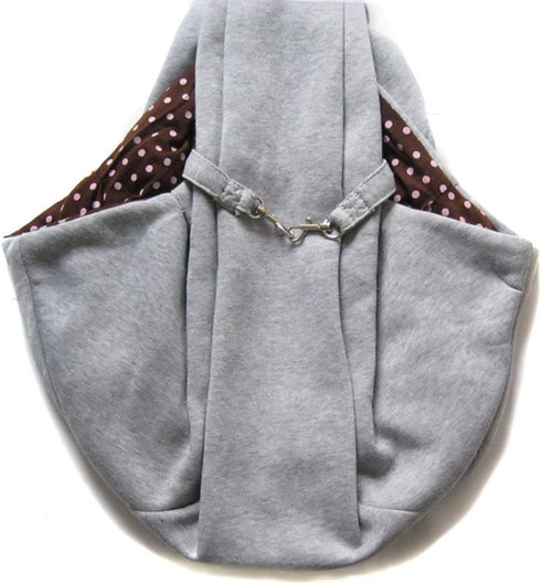 Pet Sling Carrier Bag Travel Tote for Cats and Dogs, Up to 16 lbs (Gray)