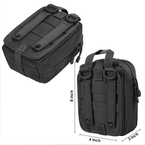 Gogoku 2-Pack 1000D First Aid Pouch Nylon Tactical Molle Medical Pouch Utility Pouch for Outdoor Activities Medical