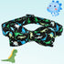 Adjustable Soft Dog Collar with Bow Tie, Cute Dinosaur Print, Gift Collar for Small Dogs