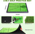 10mm Foldable Golf Hitting Mat with EVA Base, Premium Dual-Turf Golf Practice Mat for Indoor/Outdoor Training