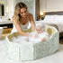 Generic 75x45cm Kid Bathtub for Shower Portable Bathing Pool Folding Tub with Drain Plug for Boys Girls Pets Cats Dogs
