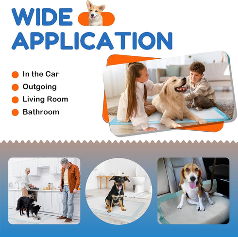 Dog Pee Pads 22"x23", Super Absorbent Leak-Proof Disposable Puppy Training Pads (90 Count) for Dogs