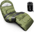 Sleeping Bag for Adults and Teens, Cold Weather Thickened Camping Bed, Extra-Wide 33In, Queen Size XL