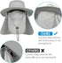 IYEBRAO Mens Outdoor Sun Hat with Face Neck Flap, UV Protection Wide Brim Fishing Hat for Hiking and Gardening
