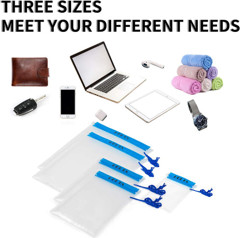 HEETA 5-Pack Clear Waterproof Dry Bag, Water Tight Cases for Camera Mobile Phone Maps, Kayaking Document Holder