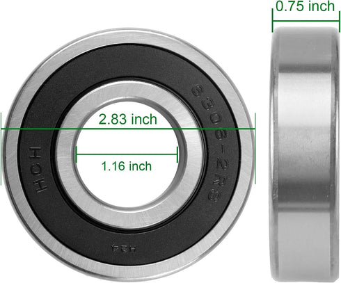 Roykaw G29/Drive Rear Axle Bearing - Compatible with Yamaha Gas/Electric Golf Cart OEM# JW1-F2176-00-00 Silver