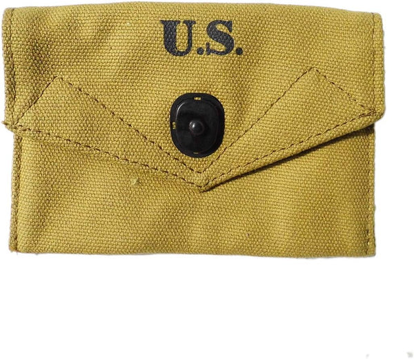 World War 2 Collection WW2 US First Aid Pouch Bag with Hook, USMC Army Equipment M1 Set M1943 Khaki