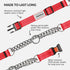 CollarDirect Martingale Dog Collar: Stainless Steel Chain, Quick Release Buckle, Reflective Red Collar, Large