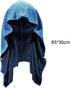 Yiju Quick-Dry Hooded Towel for Gym & Outdoor Activities - Blue