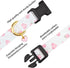 Cotton Handmade Dog Collar, Cute White & Pink Love Heart Patterns with Pendant for Small Medium Large Dogs