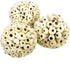 SunGrow Sola Atta Foraging Balls, 2”, White Soft Shred Parrot Chews, 3 Pcs/Pack for Small Pets