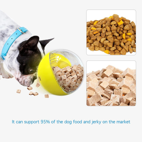 Dog Treat Ball - Interactive Squeaky Food Puzzle Slow Feeder Toys for Medium/Large Dog Breeds, Active Rolling Balls