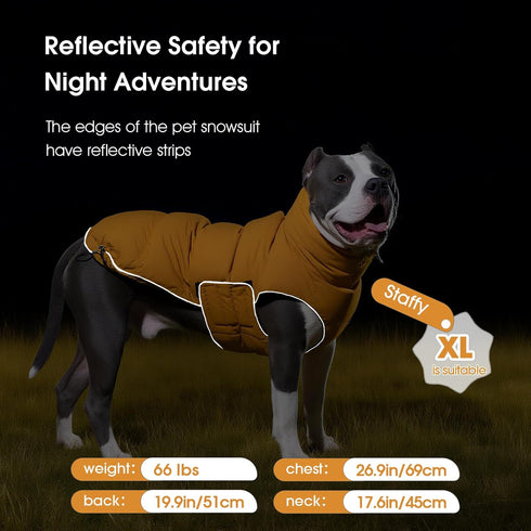 FUAMEY Dog Puffer Jacket for Small Dogs,Dog Cold Weather Coats Winter Dogs Down Jackets Waterproof Pet Snowsuits Warm