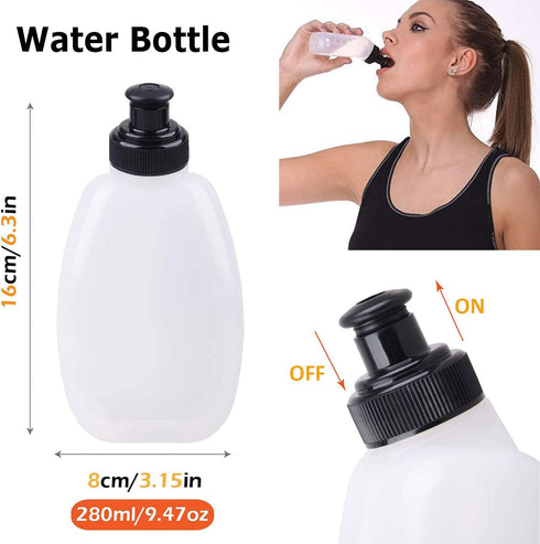 Waterproof Running Belt Water Bottle Waist Pack, Sport Pouch Fanny Pack for Runners, Hybration Workout Phone Holder