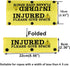 Funny Dog Leash Sleeve Injured Please Give Space Dog Leash Wrap Sleeve Alert Tag Pet Birthday Gift (Injured Please-YE Sleeve)