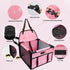 PetsHome Dog Car Booster Seat, Foldable Pet Car Seat with 12 PVC Tubes, Waterproof Oxford Travel Seat for Small to