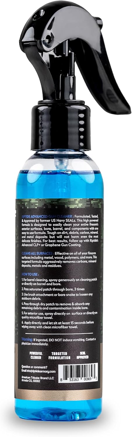 Riptide Armory Advanced Gun Cleaner 4oz, All Purpose Cleaner for Carbon Deposits, Metals & Residue
