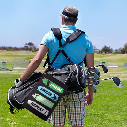Funny Golf Towel - Printed Microfiber Towels with Clip, Golf Accessories for Men and Women