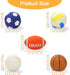 2.4" Squeaky Latex Dog Toy Ball Sports Balls Set, Soft, Bouncy & Durable for Small Medium Dogs, 5 Pcs/Set