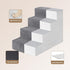 EHEYCIGA 4-Step Dog Stairs for Bed, 18”H, Non-Slip Indoor Ramp for Small Dogs and Cats, Grey