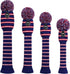 Scott Edward Knitted Golf Head Covers - 4PCS Handmade Set for Driver and Fairway Woods