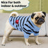 Queenmore Striped Dog T-Shirt, Long Sleeve Cotton Shirt for Small Medium Dogs Cats, Outfits for Frenchie, Dachshund,