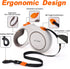 Retractable Dog Leash, 16 ft Strong Nylon Tape Lead for Pets up to 110lbs, 360° Tangle-Free & Anti-Slip Handle| | One-Handed Brake, Pause, Lock (Large, White)