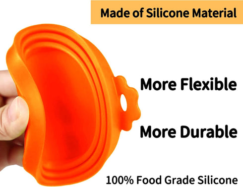 Lydia's Deal 4 Pack Universal Pet Food Can Covers, Silicone Lids for Dog and Cat Cans, Multicolor