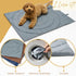 Portable Dog Mat, Waterproof & Foldable Pet Bed for Indoor, Outdoor, Travel, 39"x30", Grey, Includes Carry Bag