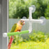 Bird Portable Suction Cup Shower Perch, Window Wall Standing Platform for Parrot Parakeet Conure Cockatiel (Random