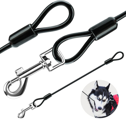Retractable Dog Leash Add-On Accessory, Anti-Bite Rope for Extra Protection Against Biting from Your Pups