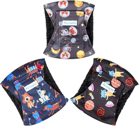 (3 Pack, Paw Legend Washable Dogs Diapers Male Dog Belly Bands for Male Dogs Diapers Reusable Puppy & Doggie Diapers