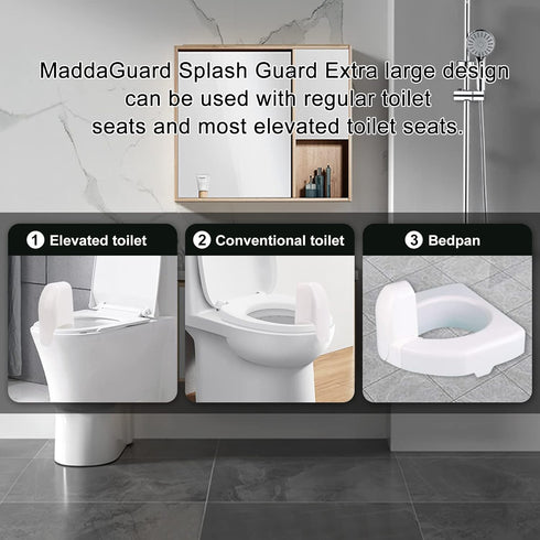 Toilet Splash Guard Urine Diverter - Anti-Splash Pee Guard for Toilet Seat, Ideal for Men, Elderly, Disabled & Boys