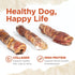 Natural Farm Power Beef Sticks Dog Chews, 6”, 15-Pack, Premium Beef Cheek Wrapped in Beef Esophagus