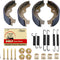 Roykaw EZGO Brake Shoes Pads and Spring Kit for 1996-Up TXT/ST350/Workhorse, Yamaha 1993-Up G14, G16, G19-G22