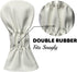Golf Club Headcover - Premium PU Leather Driver and Fairway Wood Headcover, White with Black Golf Accessory