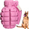 Dog Toys for Aggressive Chewers, Indestructible Interactive Treat Toys for Large Medium Breeds, Pink