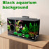 COCODE Black Aquarium Background, 39.3"x17.7" Static Cling Self-Adhesive Vinyl Fish Tank Background, Aquarium Wallpaper