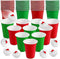 Soulchen 50 Pcs Christmas Game Supplies Set 40 Classic Reusable Plastic Cups